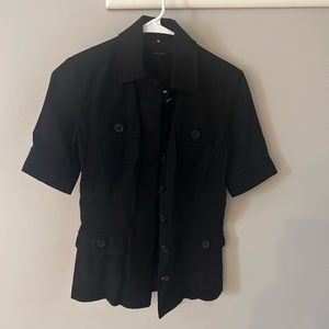 GORGEOUS Black Military Style Shirt- Size Small